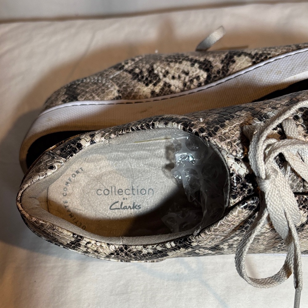 Clarks Snakeskin Pattern Sneakers View 2